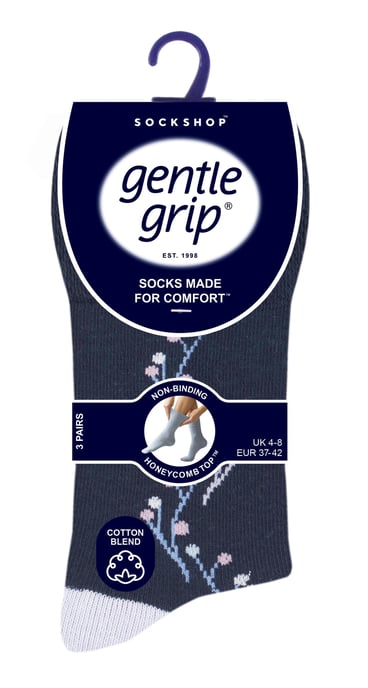 Gentle Grip - 6 Paar Damen Gentle Grip nicht elastische Socken - SOLRH215 - Image 2