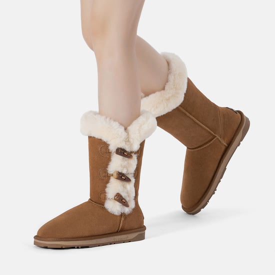 EVER AU Damenstiefel mit Hornknöpfen - Ashy - Image 2