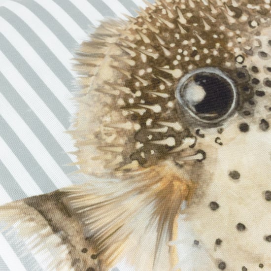 Evans Lichfield Salcombe Pufferfish Piped Cushion