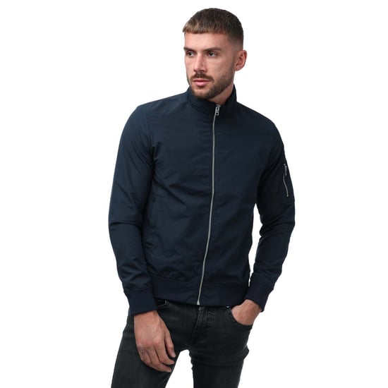 Jack and Jones Herren Mash Harrington Jacke in Marineblau - Image 1