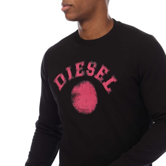 Diesel - Schwarzes Sweatshirt Mit Verblasstem Punktlogo - Image 3