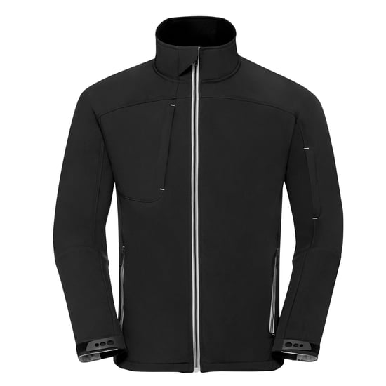Russell - Softshelljacke für Herren (Schwarz) - Image 1