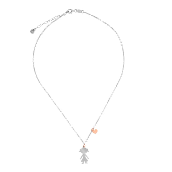 Orphelia 'Lyra' Damen 925 Sterling Silberkette mit Anhänger - Silber/Rosé ZK-7390 - Image 1