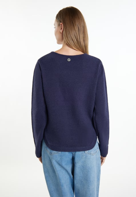 Dreimaster Strickpullover Damen Marine - Image 4