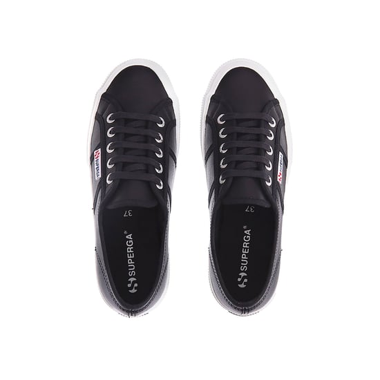 Superga Unisex Adult 2750 Efglu Leather Trainers (Black/White)