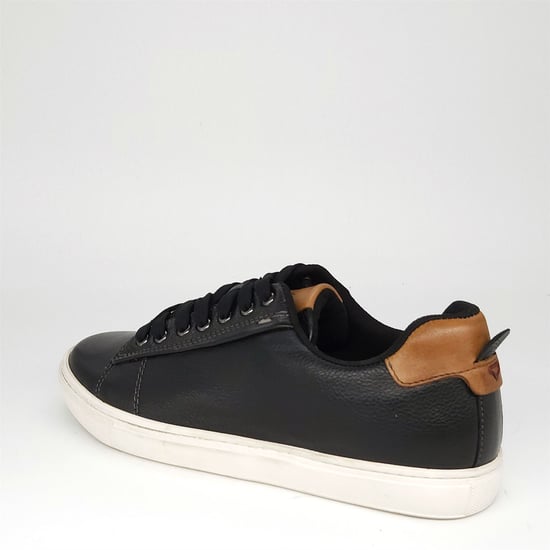 HX London Romford Leather Black Mens Fashion Trainers Casual Sneakers Shoes