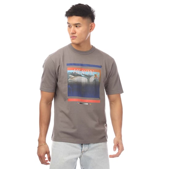 Men's Heron Preston Misprinted Heron T-Shirt in Grey - Image 1