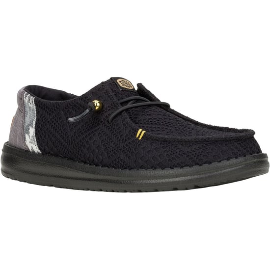 HEYDUDE Wendy Boho Crochet Polyester Damen Schwarz Loafers - Image 1