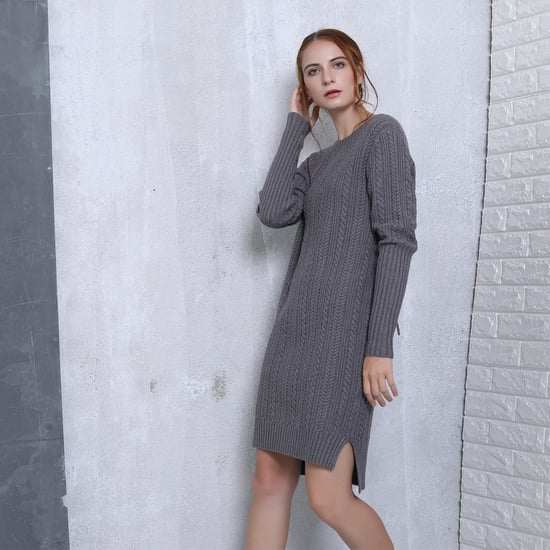 Schnürung im Rücken Pullover Kleid - Image 2