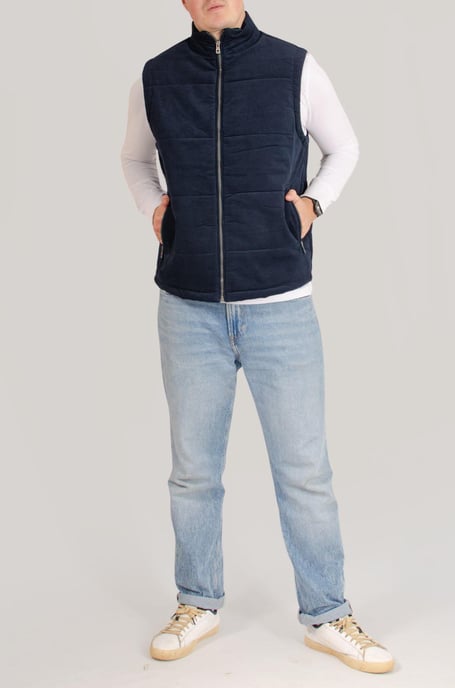 Mens Cord Padded Gilet