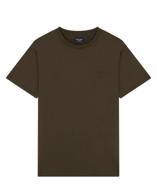 Lyle & Scott Einfarbiges T-Shirt in Olive - Image 5