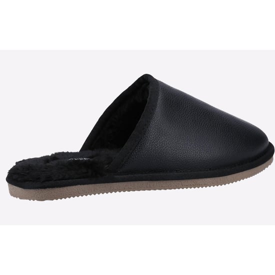 Hush Puppies Herren Coady Leder Hausschuhe (Schwarz) - Image 2