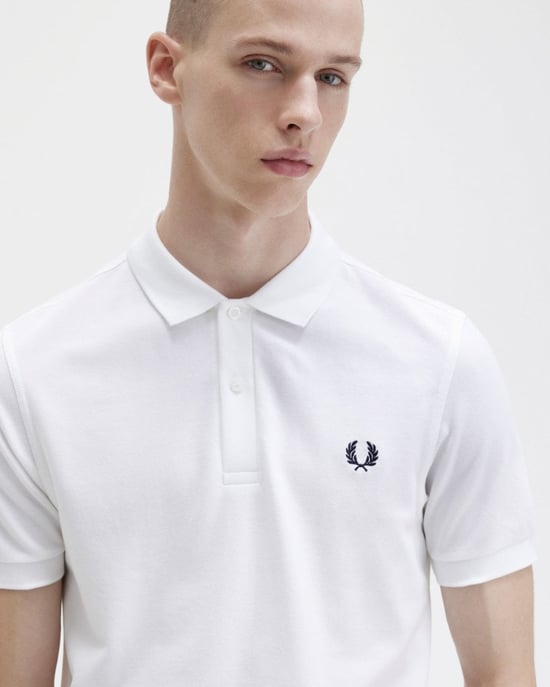 Fred Perry Herren Unifarbenes Signature Polo-Shirt NOS - Image 2