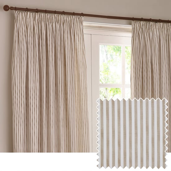 Yard Hebden Gestreifte Baumwolle Pince-pleat Vorhänge - Image 1