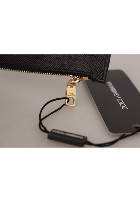 Dolce & Gabbana Women's Black Leather #DGLovesLondon Cardholder Coin Case Wallet