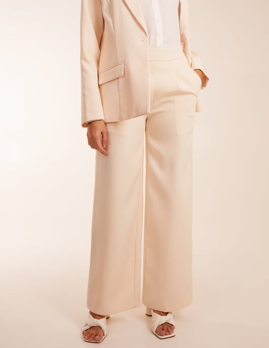 Wide Leg Suit Trousers