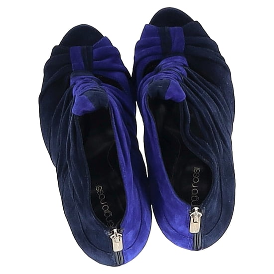 Sergio Rossi Bicolor Cut-Out Stiefeletten aus blauem Wildleder - Image 6