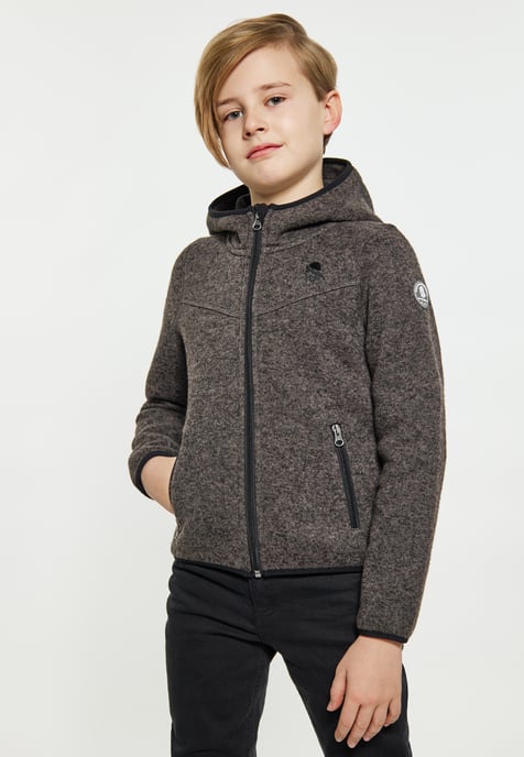 Schmuddelwedda Strickfleeceblouson Jungen (Kinder) grau melange - Image 3