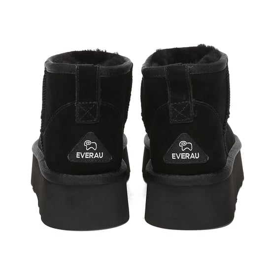 EVER AU Women Heron Ultra Mini Platform Boots - Black