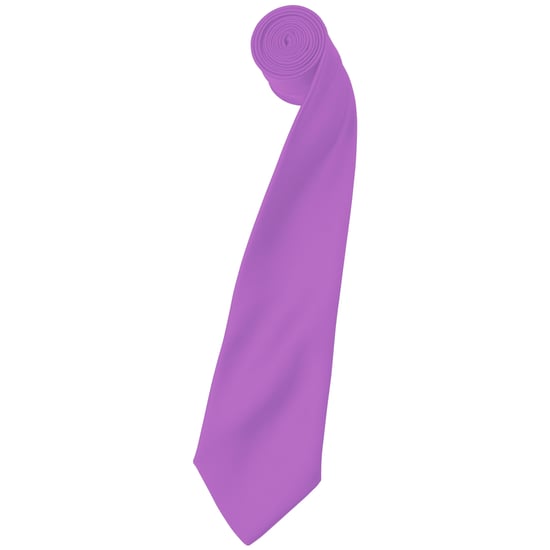 Premier Mens Plain Satin Krawatte (schmale Klinge) (2er-Pack) (Flieder) - Image 1