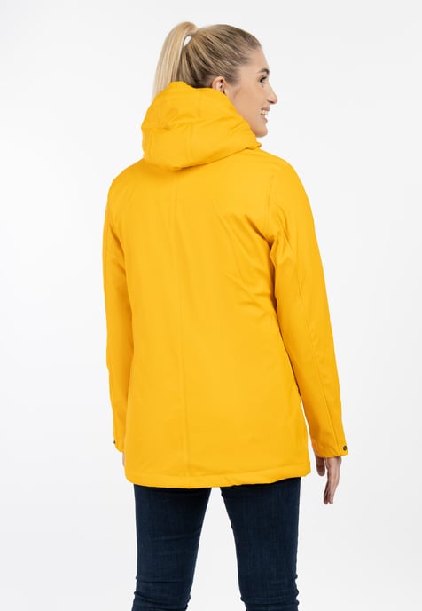 Dreimaster Regenjacke mit Teddyfutter Damen Sonnengelb - Image 4