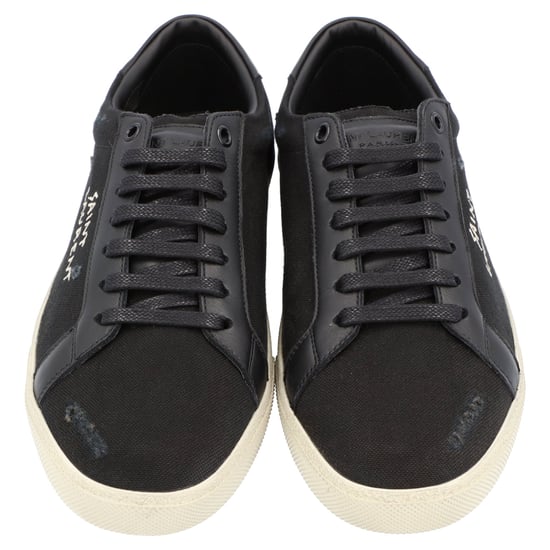 Saint Laurent Court Classic Sl/06 Bestickte Sneakers Schwarz - Image 3