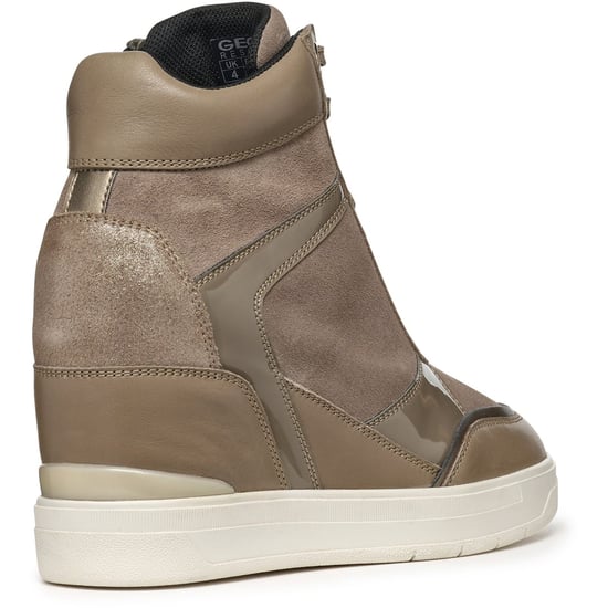 Geox D Maurica Leder Damen Dunkel Taupe Turnschuhe - Image 2