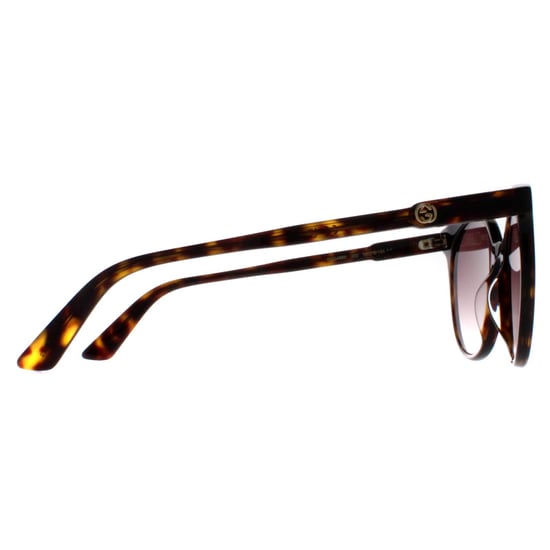 Gucci Rund Damen Dunkel Havanna Braun Farbverlauf GG0488S - Image 4