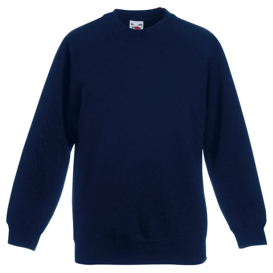Fruit Of The Loom Childrens Unisex Raglan Ärmel Sweatshirt (Deep Navy) - Image 1