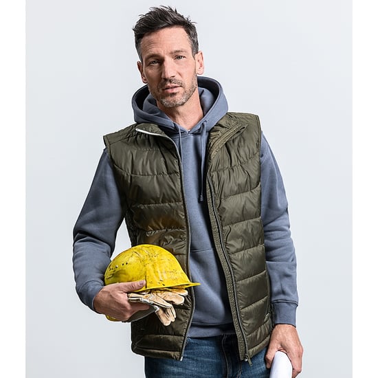Russell Mens Nano Padded Bodywarmer (Dark Olive)