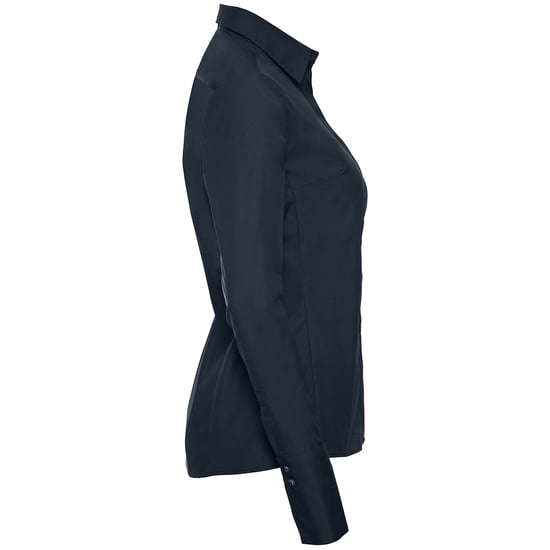 Russell Collection - "Ultimate" Formelles Hemd für Damen Langärmlig (Leuchtend Navy-Blau) - Image 3