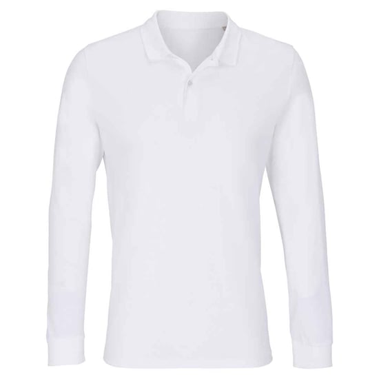 SOLS - "Planet" Poloshirt für Herren/Damen Unisex Langärmlig (Weiß) - Image 1