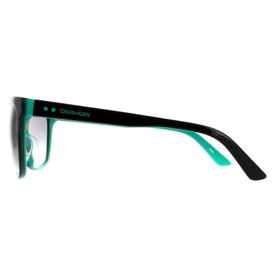 Calvin Klein Rectangle Womens Black Teal Grey Gradient Sonnenbrille - Image 3