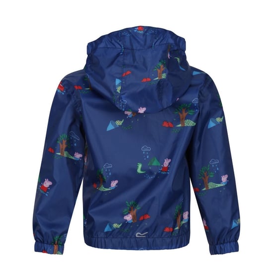 Regatta Childrens/Kids Muddy Puddle Peppa Pig Hooded Waterproof Jacket (Royal Blue)