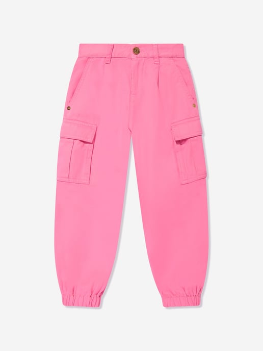 Versace Girls Cargo Trousers in Pink
