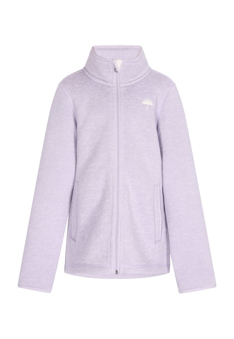 Schmuddelwedda Strickfleecejacke Mädchen Grauviolett Melange - Image 1