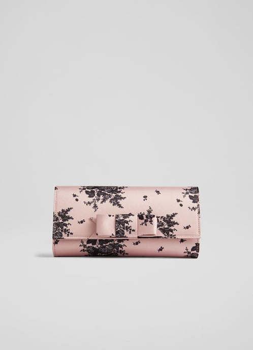 LK Bennett  Daphne Clutch, Floral Pink