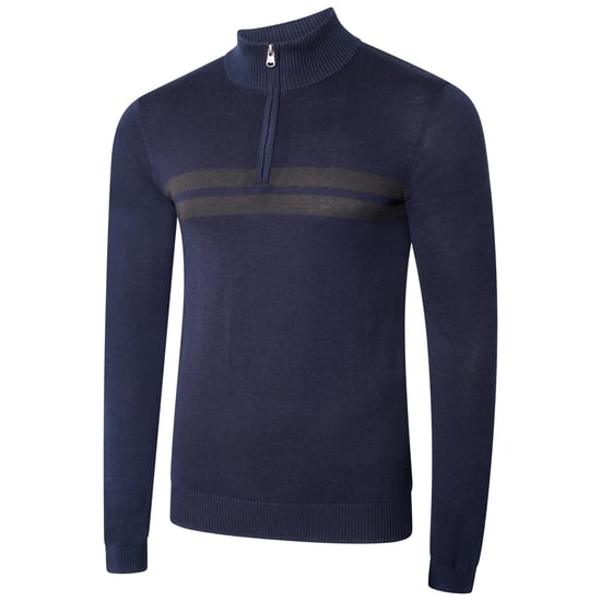 Dare 2B Mens Unite Us Knitted Half Zip Sweatshirt (Nightfall Navy/Ebony)