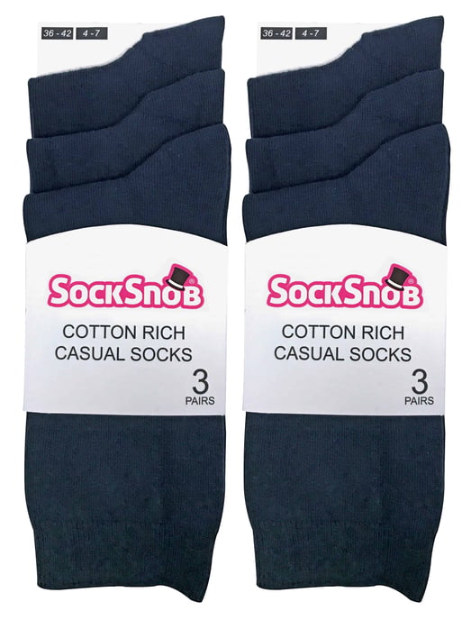 Sock Snob - 6 Paar Damen einfarbige Baumwollsocken - Image 2