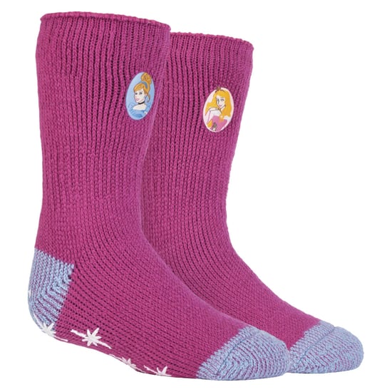 Wärmehalter - Kinder-Charakter rutschfeste 2.3 TOG Winter warme thermische Pantoffel Socken mit Greifern - Disney Princess - Image 1
