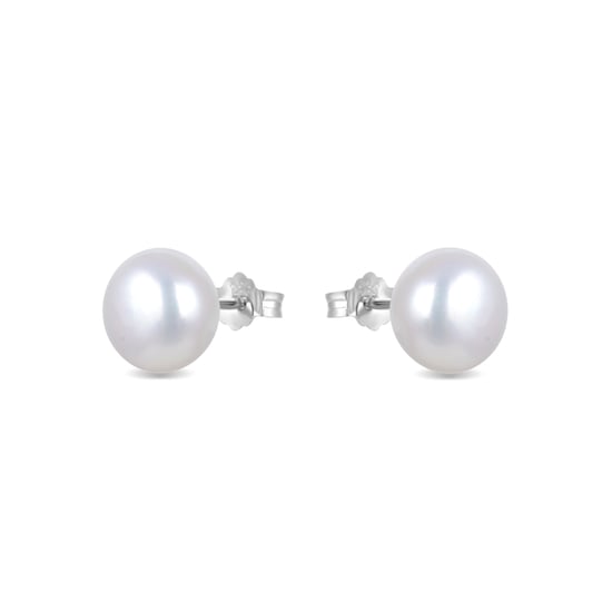 Luxenter Ohrringe, essentiell aus 925er Sterlingsilber und weißer Perle mit rhodinierter Oberfläche - Image 2