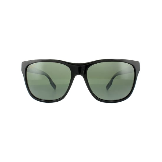 Maui Jim Quadratische Unisex Sonnenbrille Glänzend Schwarz Neutral Grau - Image 1