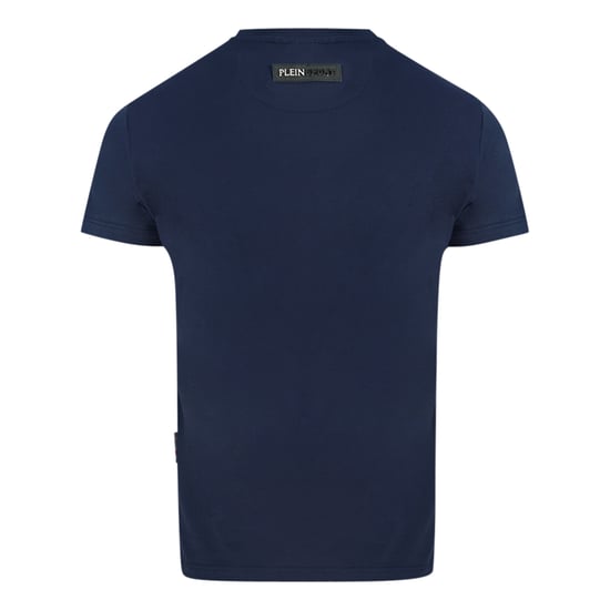 Plein Sport Block Pink Logo Marineblau T-Shirt - Image 2