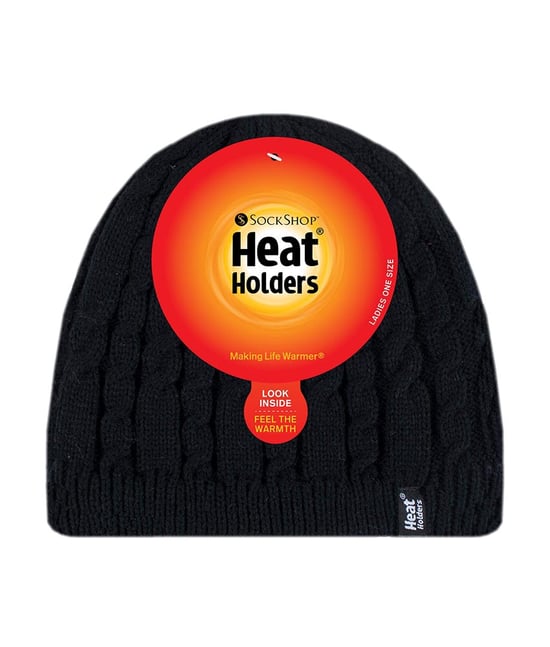 Damen gerippt Kabel stricken Fleece gefüttert Thermal gestrickt Beanie Hut - Image 2