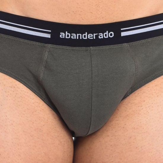 Breathable fabric brief, anatomical front, model A077H for men. Superior comfort and fit.
