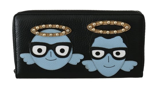 Dolce & Gabbana Elegante schwarze Leder Reißverschluss Herrenbörse - Image 1