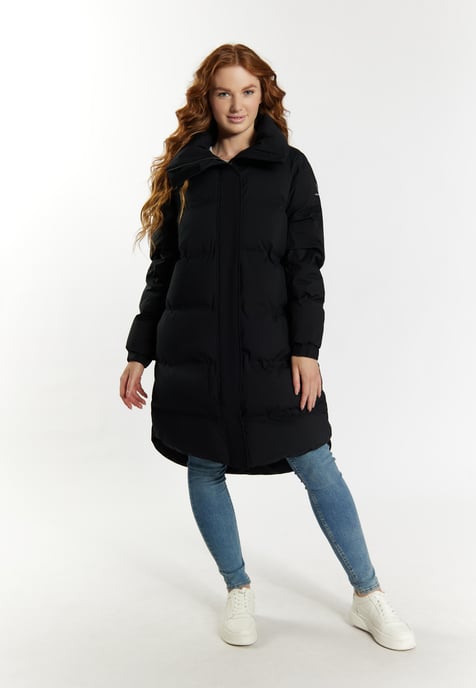 Dreimaster Wintermantel mit Wattierung Damen schwarz - Image 4