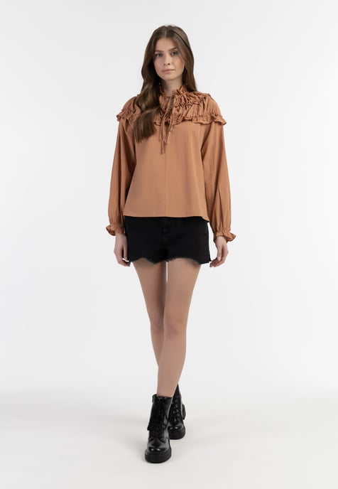 Dreimaster Bluse Damen hellrost - Image 2