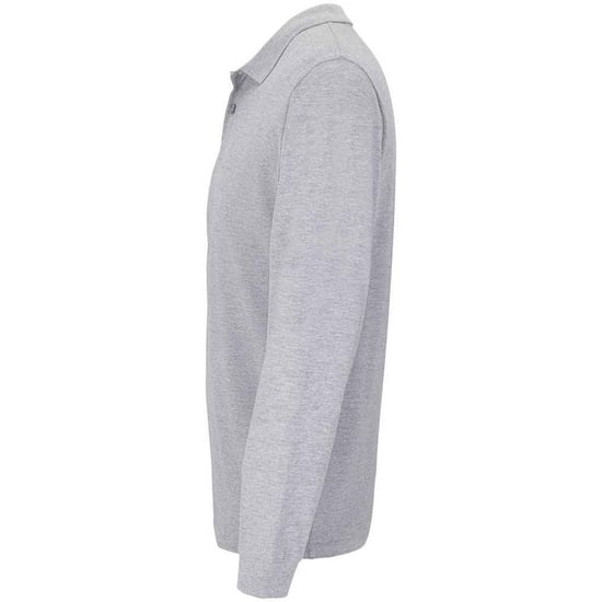 SOLS - "Planet" Poloshirt für Herren/Damen Unisex Langärmlig (Grau meliert) - Image 3