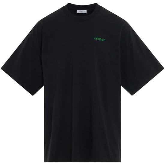 Off-White Moon Tab Übergroßes schwarzes T-Shirt - Image 1